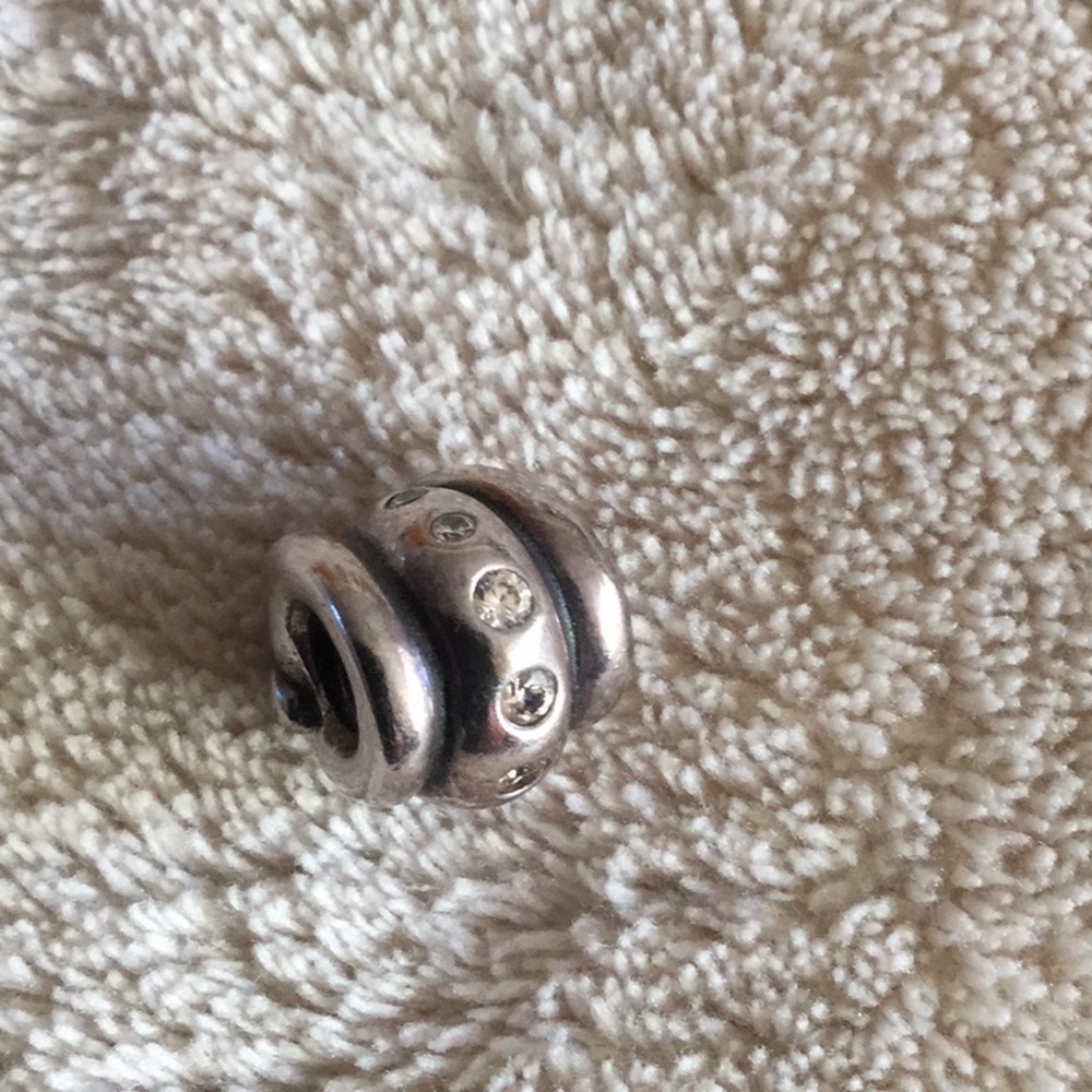 Pandora retired charm with CZ